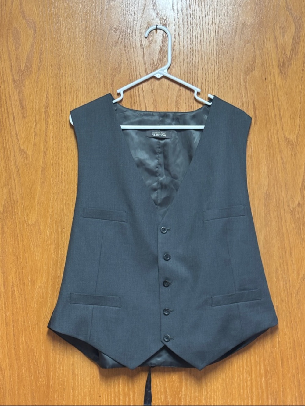 Kenneth Cole Reaction Men's Dark Charcoal Gray Vest